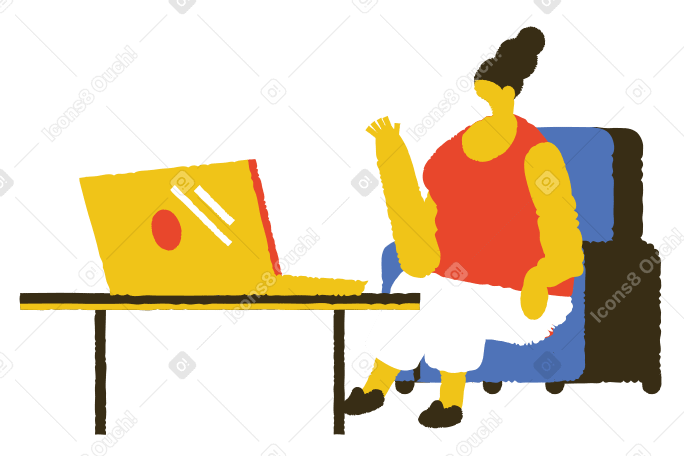 Online communication Illustration in PNG, SVG