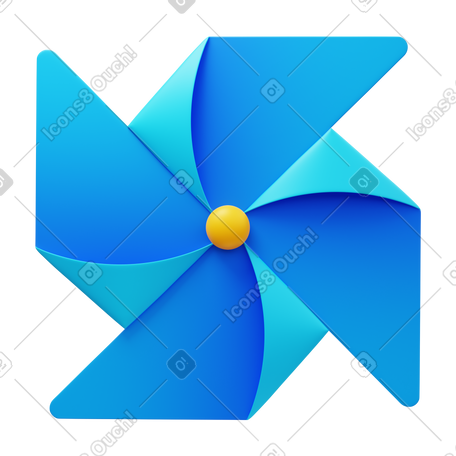 3D pinwheel PNG, SVG