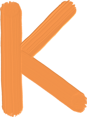 orange letter k PNG, SVG