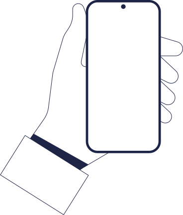 hand holding a smartphone with an empty screen PNG, SVG