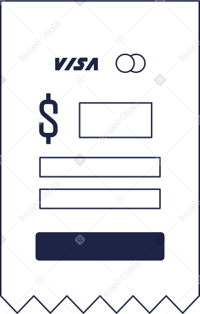 receipt Illustration in PNG, SVG