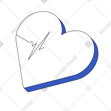 Heart with a pulse PNG, SVG