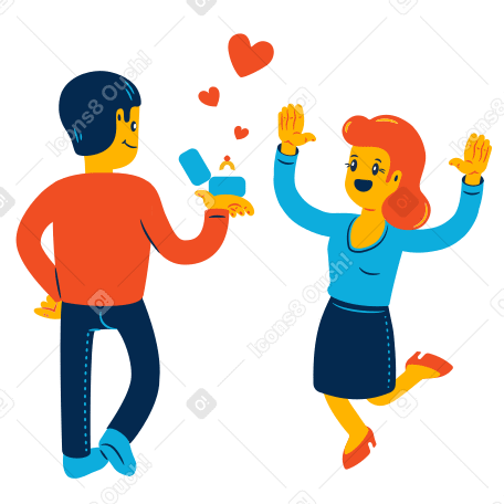 Marriage proposal PNG, SVG