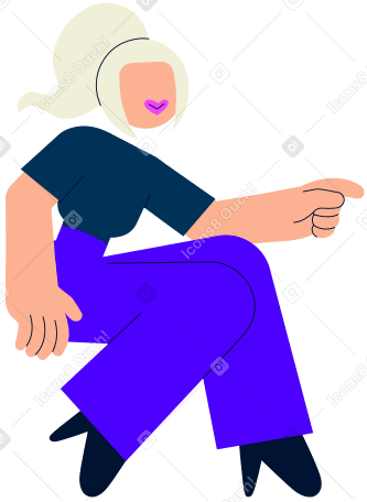 woman is sitting PNG, SVG