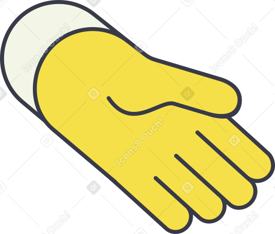 Желтая рука в PNG, SVG
