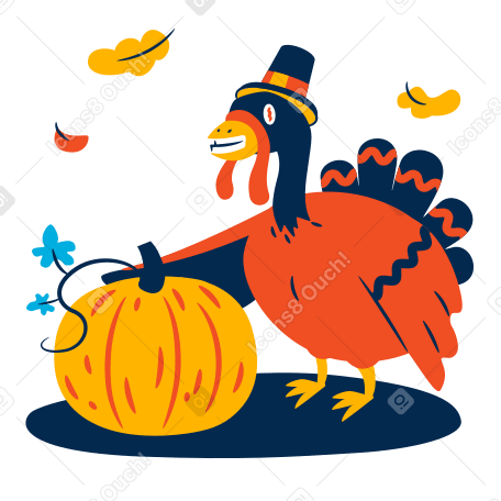 Thanksgiving Day Illustration in PNG, SVG