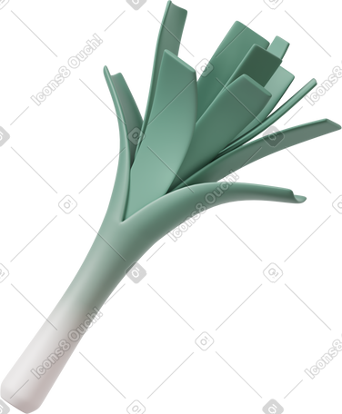 3D 青韭菜 PNG, SVG