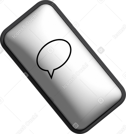 smartphone with bubble PNG, SVG