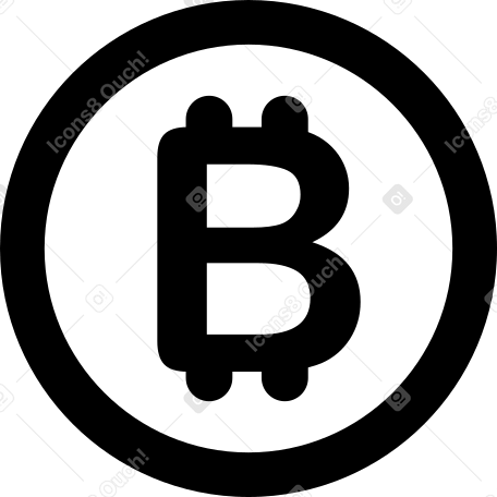 bitcoin cryptocurrency Illustration in PNG, SVG