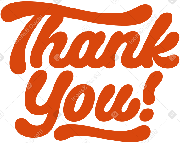 lettering thank you! text PNG, SVG