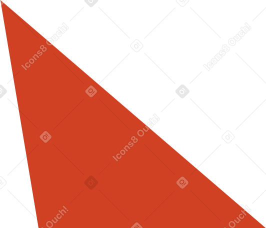 red scalene triangle Illustration in PNG, SVG