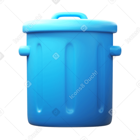 3D 垃圾桶 PNG, SVG