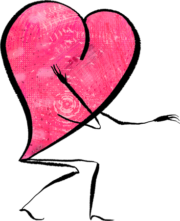 heart sitting PNG, SVG