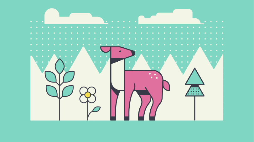 Forest animal Illustration in PNG, SVG