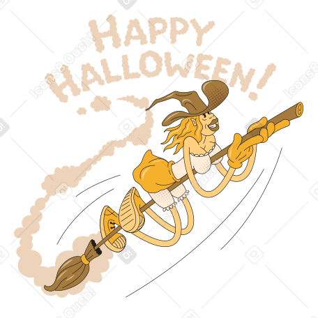 Happy halloween! Illustration in PNG, SVG