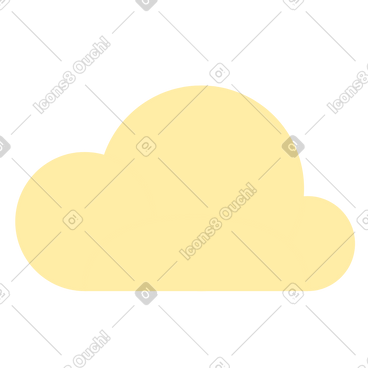 Yellow cloud动态插图，格式有GIF、Lottie (JSON)、AE