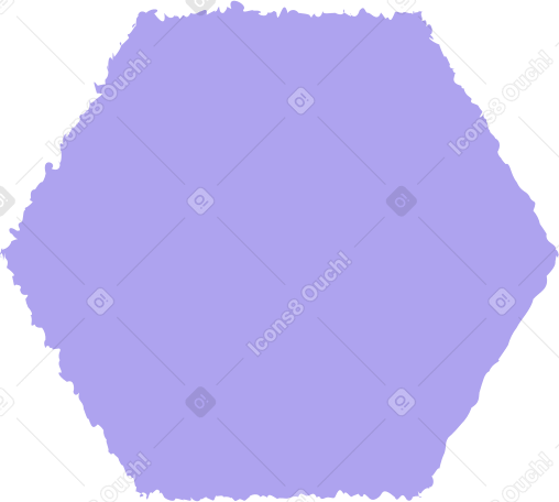 Hexágono púrpura PNG, SVG