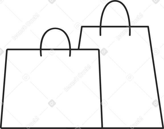 two bags Illustration in PNG, SVG