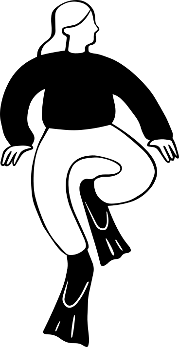 脚蹼的女人 PNG, SVG