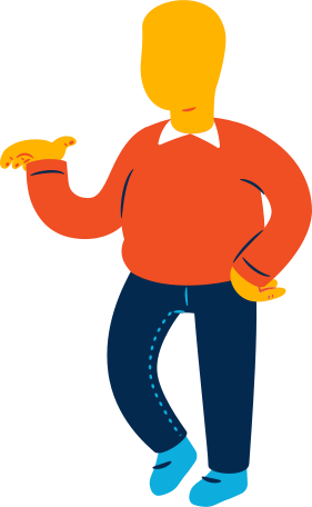 chubby man standing Illustration in PNG, SVG