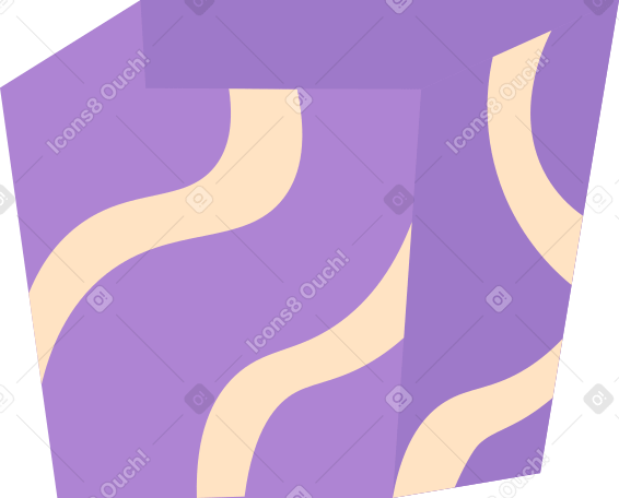 purple box with waves Illustration in PNG, SVG