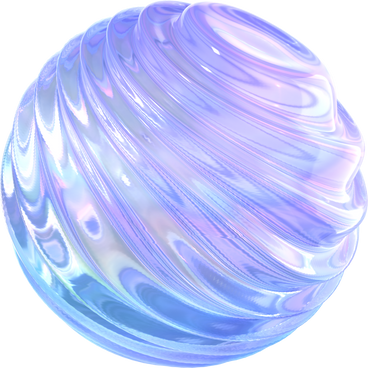 Sphère tourbillonnante liquide en verre PNG, SVG