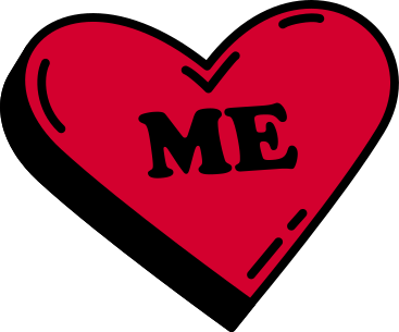 Heart with the word me PNG, SVG