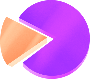 round purple chart PNG, SVG