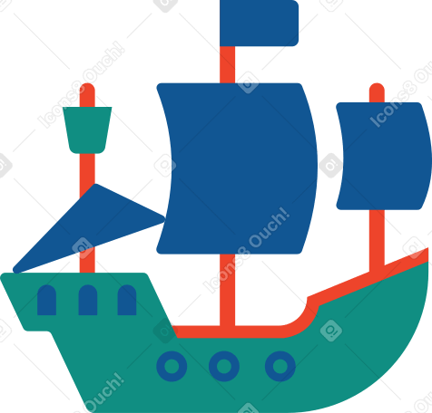 pirate ship PNG, SVG