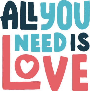 Tout ce dont tu as besoin c'est d'amour PNG, SVG