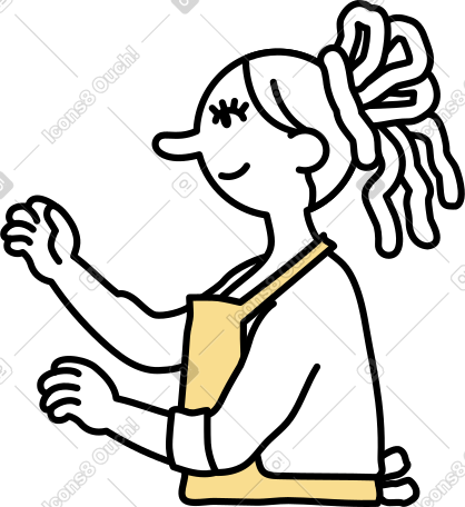 举起双手的年轻女子 PNG, SVG