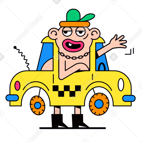 Illustration Taxi aux formats PNG, SVG