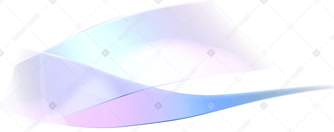 3D ethereal silky waves PNG, SVG