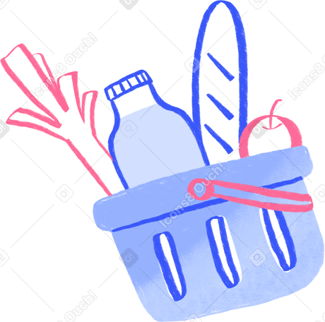 store basket with food PNG, SVG