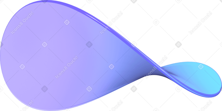 3D extremely deformed thin lense PNG, SVG