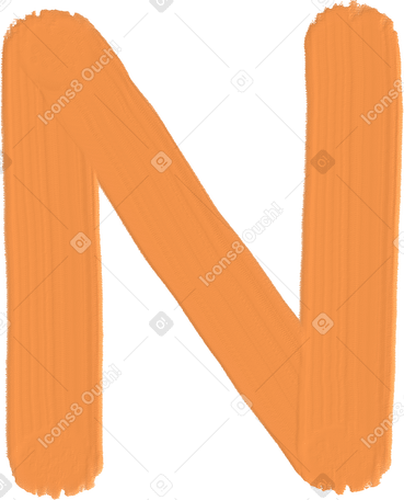 orange letter n PNG, SVG