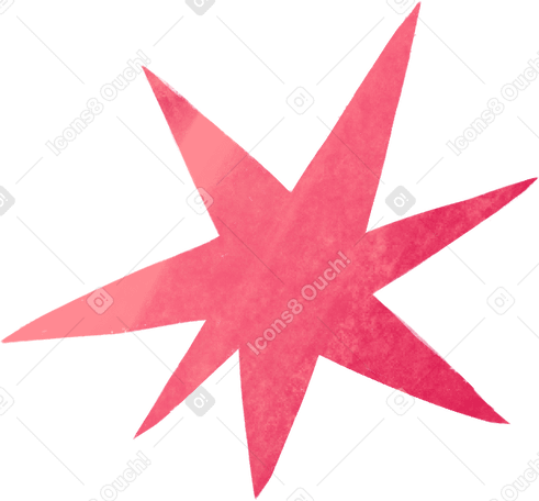 decorative pink star PNG, SVG