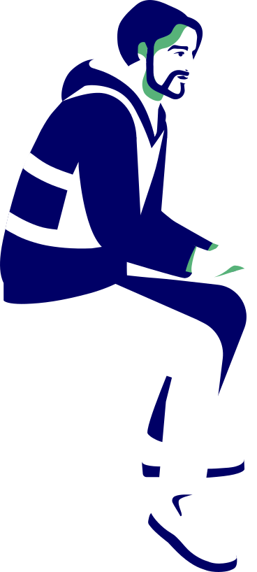 Sitzender mann in uniform PNG, SVG