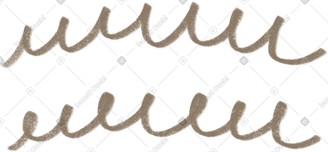 Brown squiggles PNG, SVG