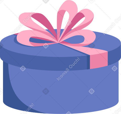 round gift with bow в PNG, SVG