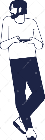 man with smartphone Illustration in PNG, SVG