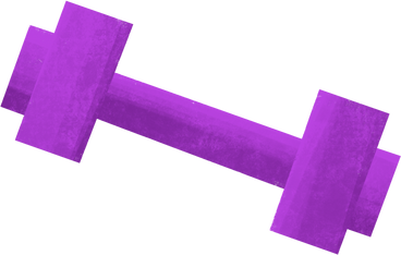 purple fitness dumbbell PNG, SVG