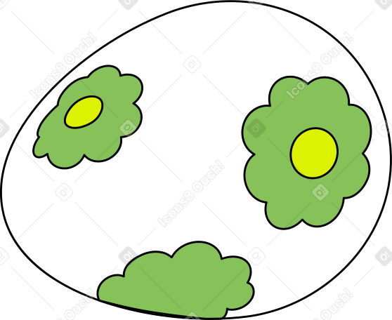 꽃 스티커와 계란 PNG, SVG