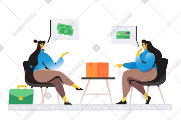 Women making a financial deal PNG, SVG