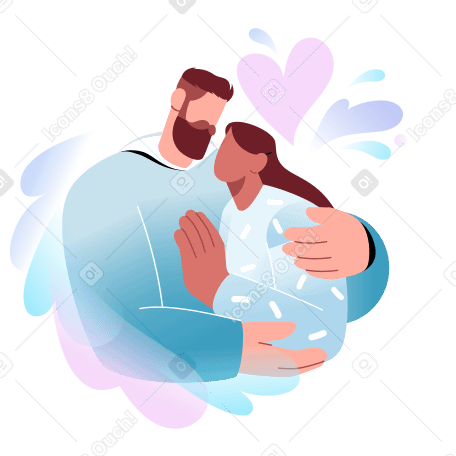 Couple of lovers on Valentine's Day PNG, SVG