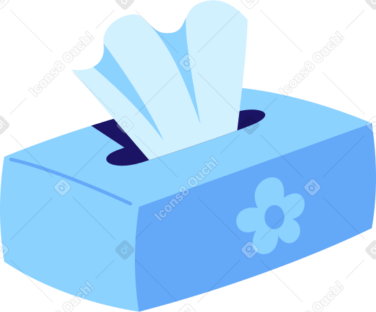 box with paper tissues Illustration in PNG, SVG
