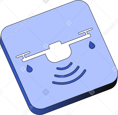 Значок дрона для распыления воды в PNG, SVG