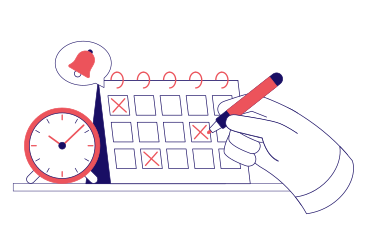 Zeitmanagement und datumsmarkierung im kalender PNG, SVG