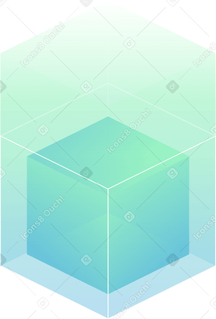 grand cube avec transparence PNG, SVG