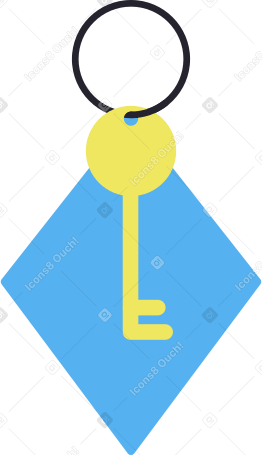 hotel room key Illustration in PNG, SVG